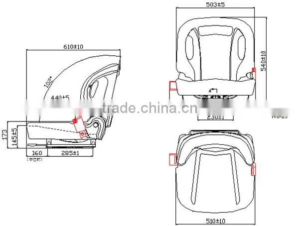 Aftermarket Linde TCM Kubota Toyota hangcha forklift seat (YY50)