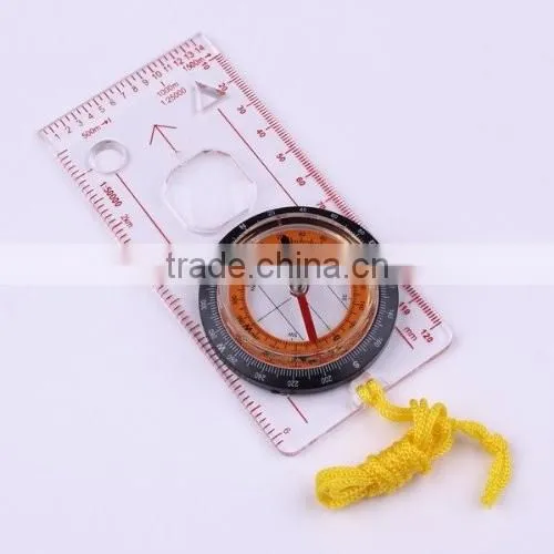 E015 Baseplate Ruler Scouts Camping Hiking Orienteering All in 1 Map Scale Compass