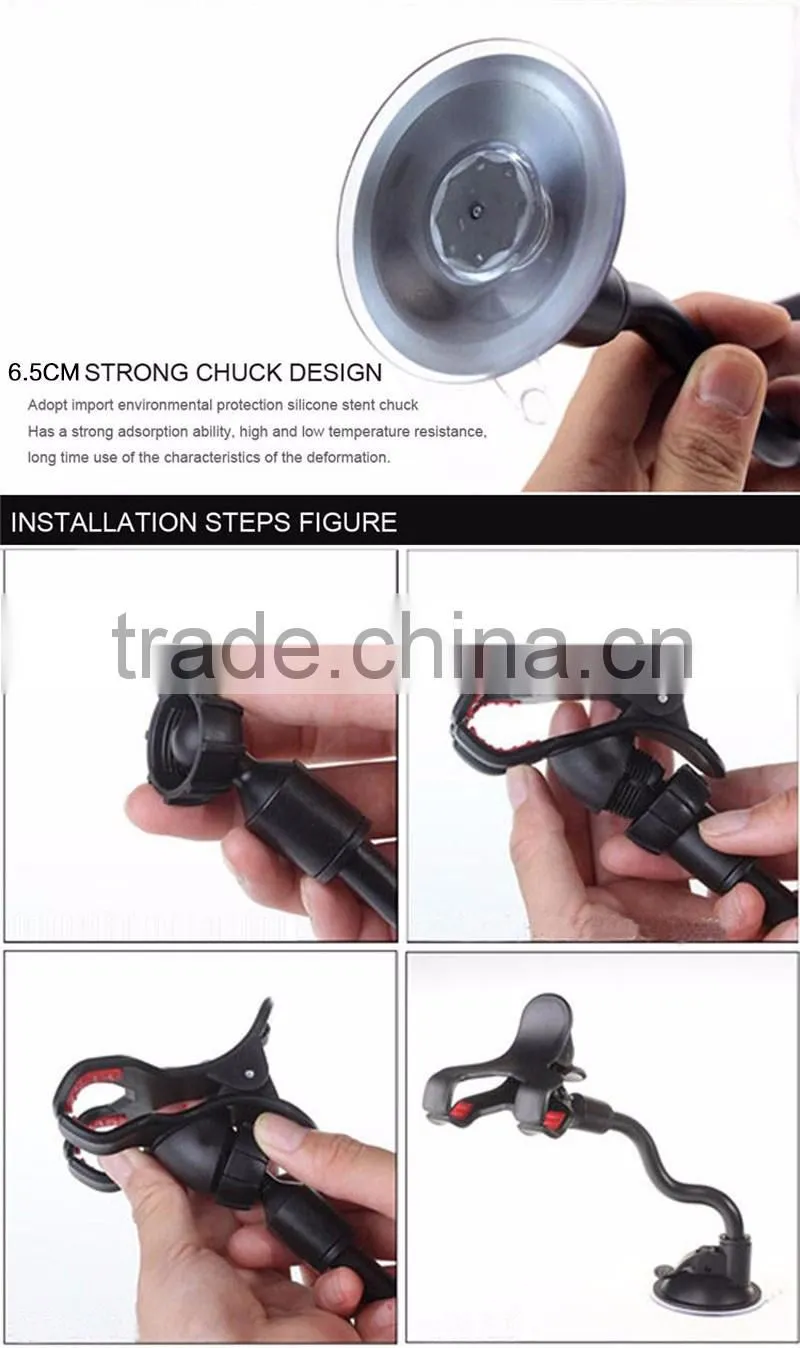 360 Degree Rotating Secure Car Suction Cup Magnetic Stand Mount Universal Mobile Phone Holder for iphone