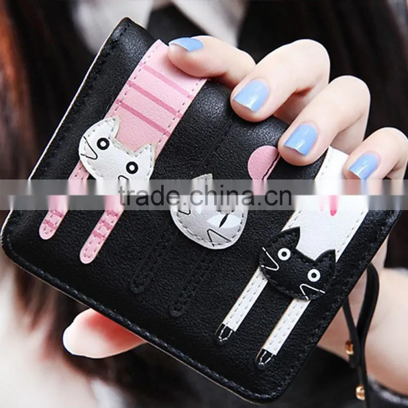 fashion cat bag classic black coin purse change pouch wrist bag handbag tote bag wallet