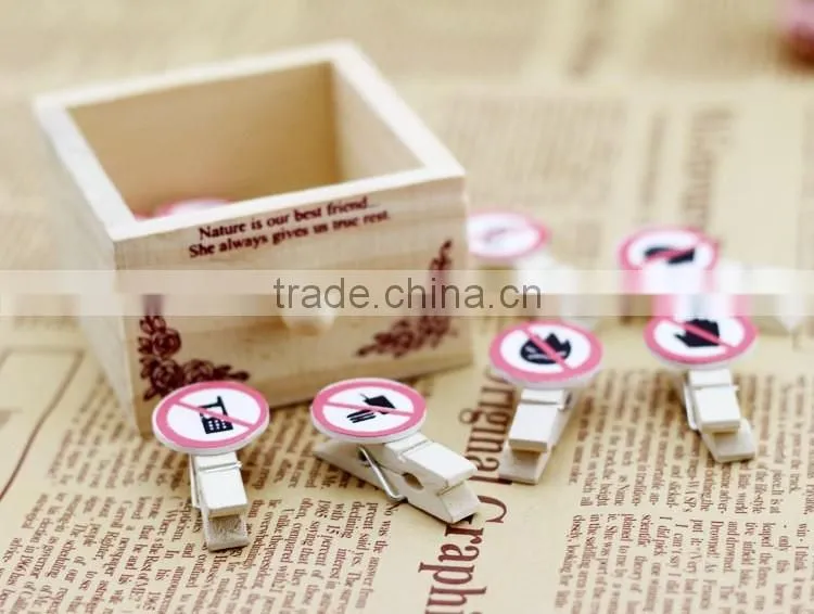 promotional gift custom paper clip/souvenir photo clip/school wooden book mark