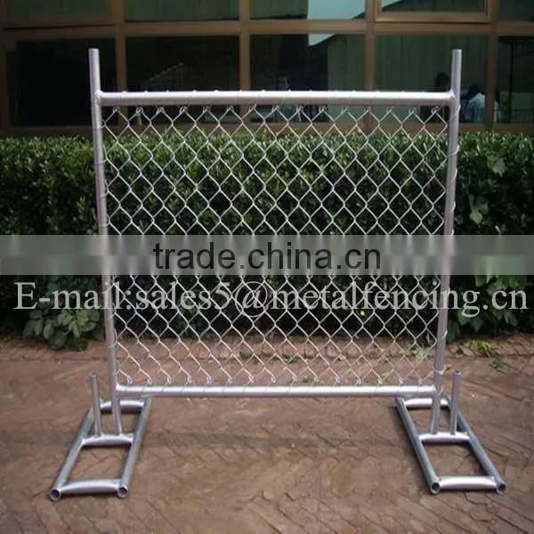 Frame finished temporary fencing with signage