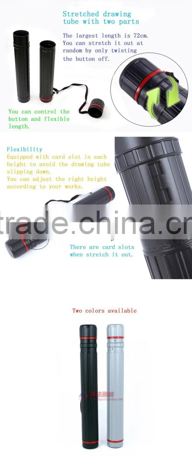 high quality PVC or PE drawing tube