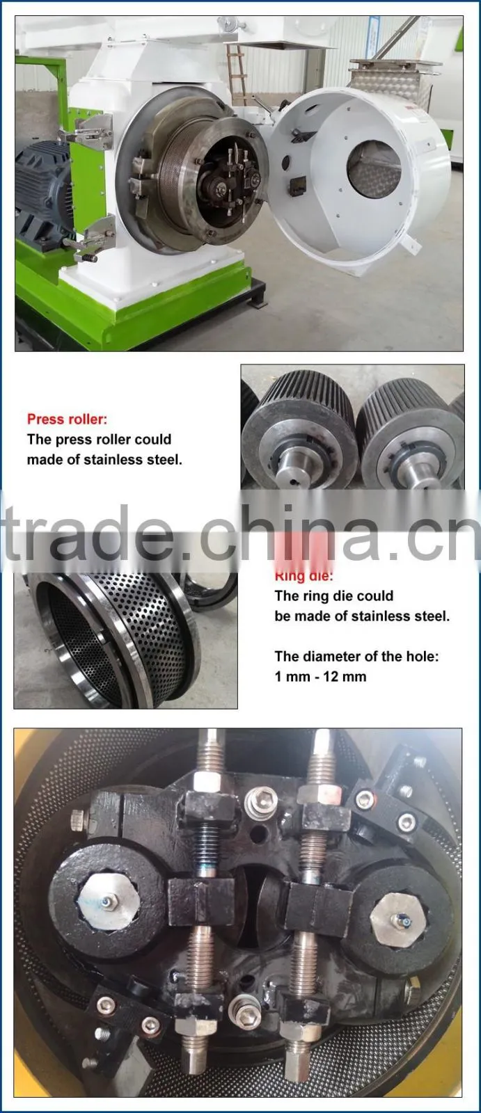 CE Hot Sale 3T/H Ring Die Animal Feed Pellet Mills / Feed Pellet Mill