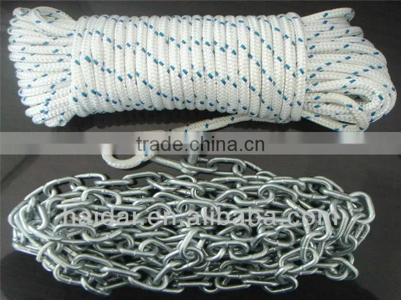 Double braided nylon dock rope