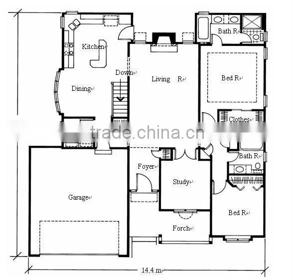 environment friendly steel structure villas/home