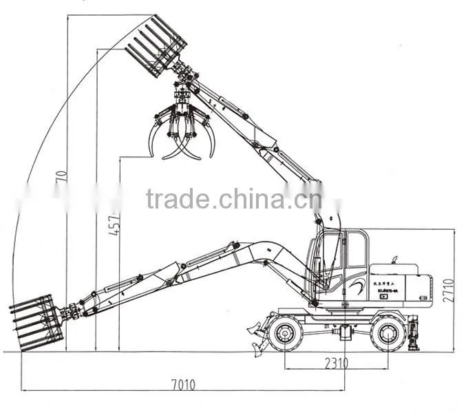 high performance 460kg load mini sugar cane wheel loader