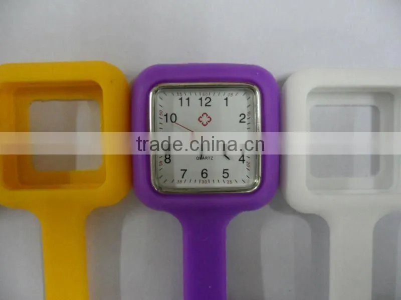 Free sample Unique Square Silicone Nurse Watch