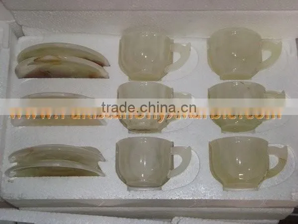 Modern style MANUFACTURER AND EXPORTERS ONYX TEA CUPS SETS HANDICRAFTS