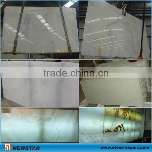White composite onyx tiles (onyx laminated Glass tiles )