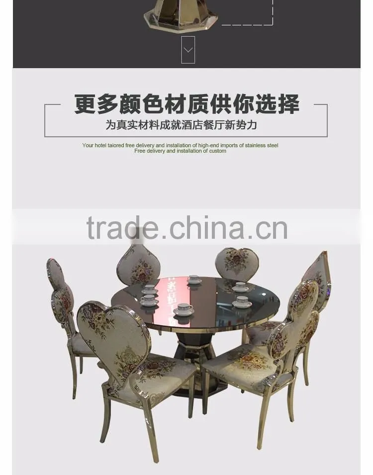 Manufacture cylinder glass dining table for hotel used