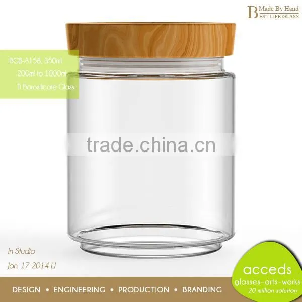 Wholesale Airtight Glass Jar For Food Candy with Handle