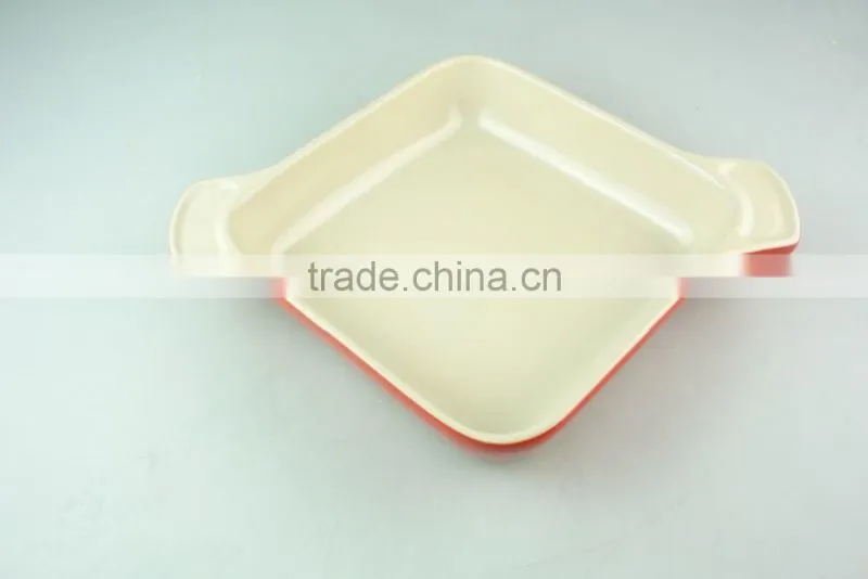 glazed red eco-friendly feature ceramic bakeware, stocked bakeware with good quality