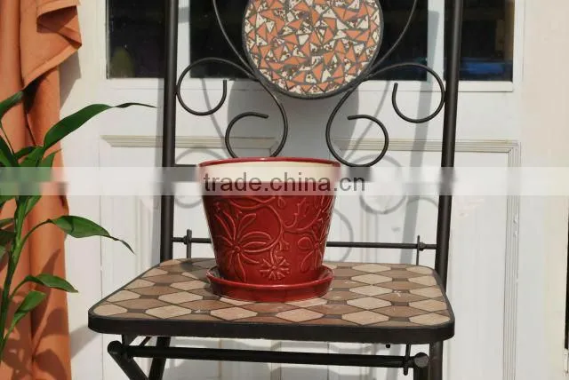 Indoor ceramic flower planter