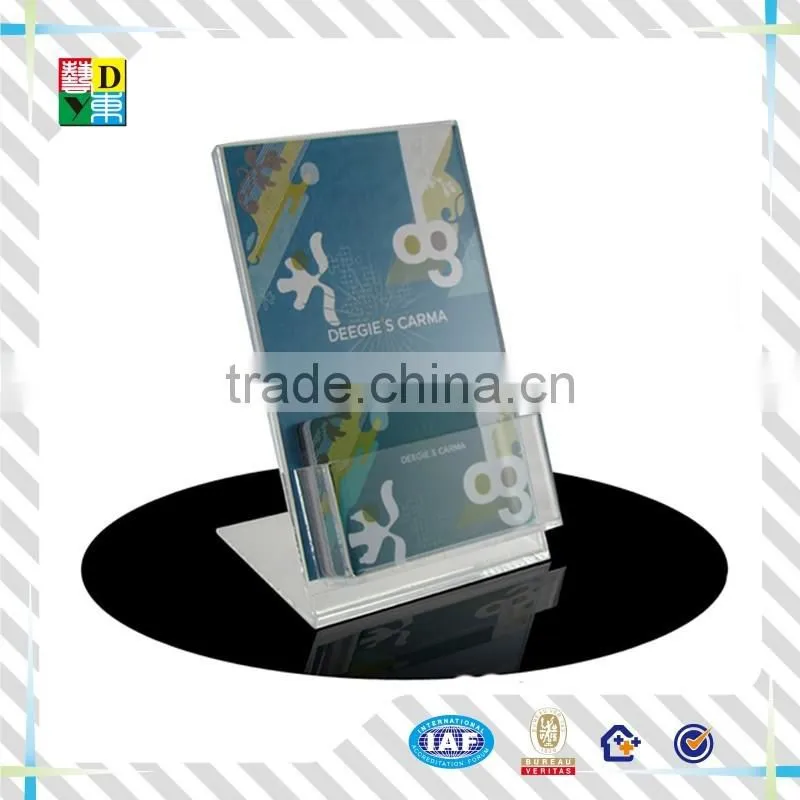 Custom size Acrylic sign holder with business card pocket