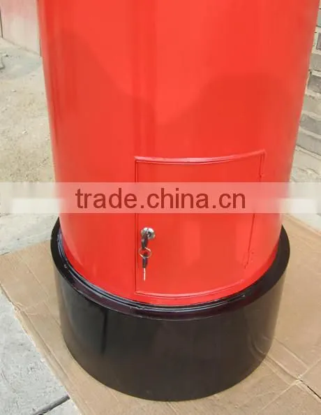 red steel post box