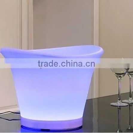 Plastic light up ice bucket/colorful ice bucket fruit holder/Waterproof led ice bucket