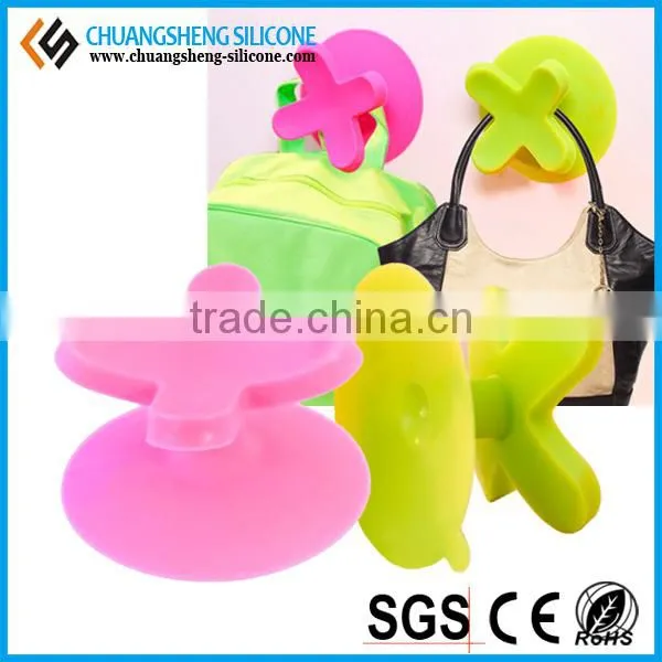 Hot sales clothes hanging hooks, wall hook for coat, silicone