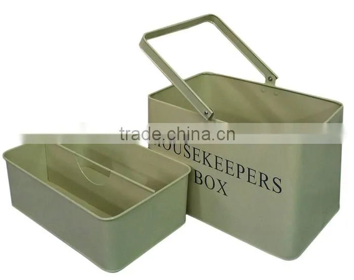 Black Housekeepers Carry Box with Removable Tray