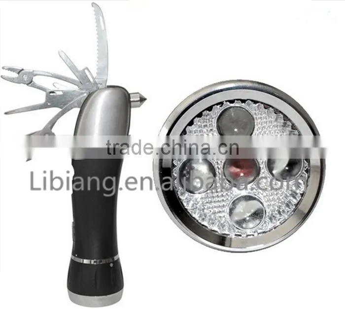 high quality multi-function flashlight with knife
