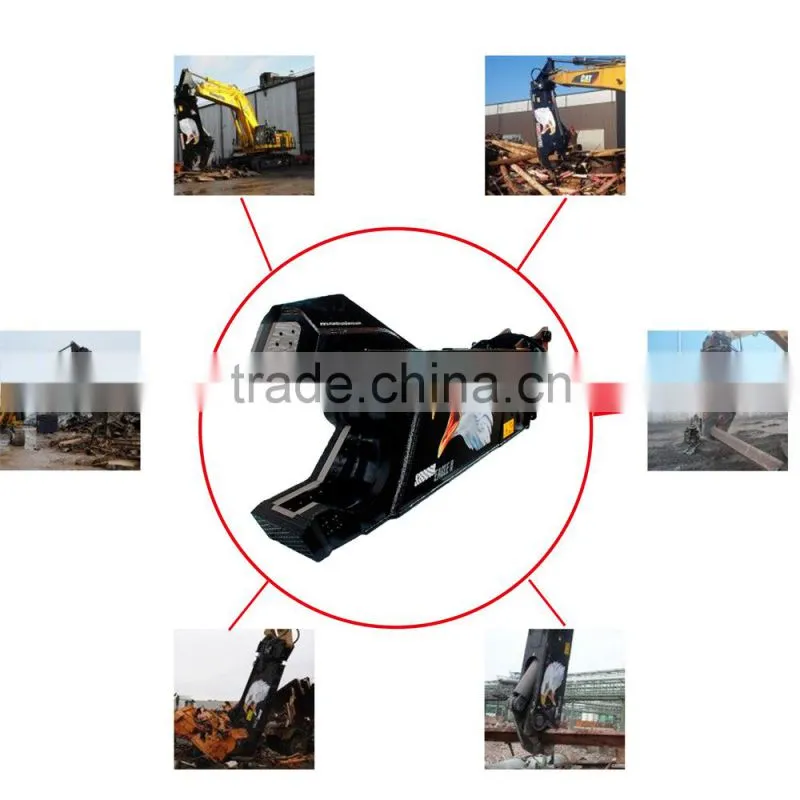 Hydraulic crawler metal cutting shear for excavator used