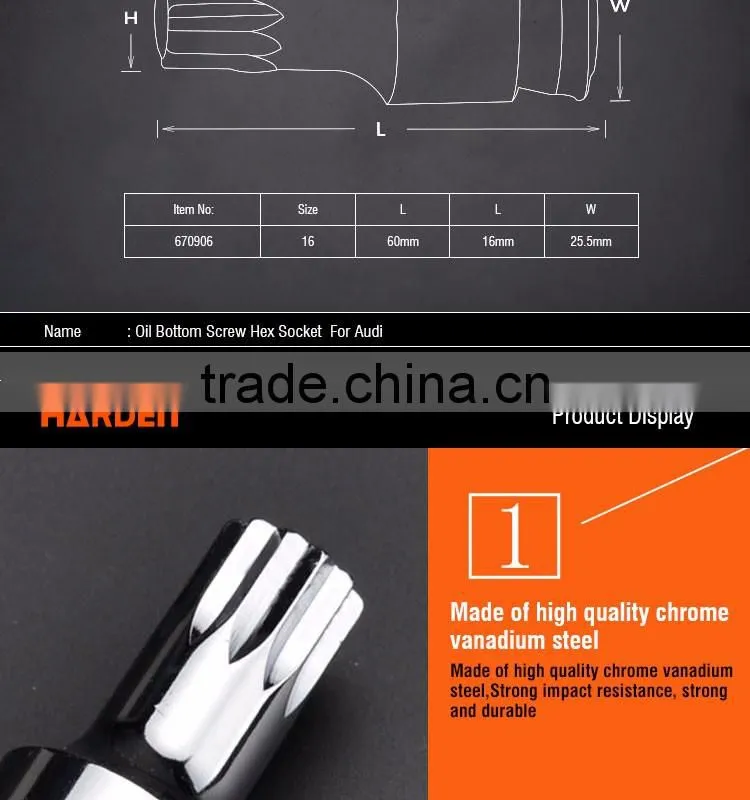 Top Selling Personalized Professional Oil Bottom Screw Hex Socket For Audi