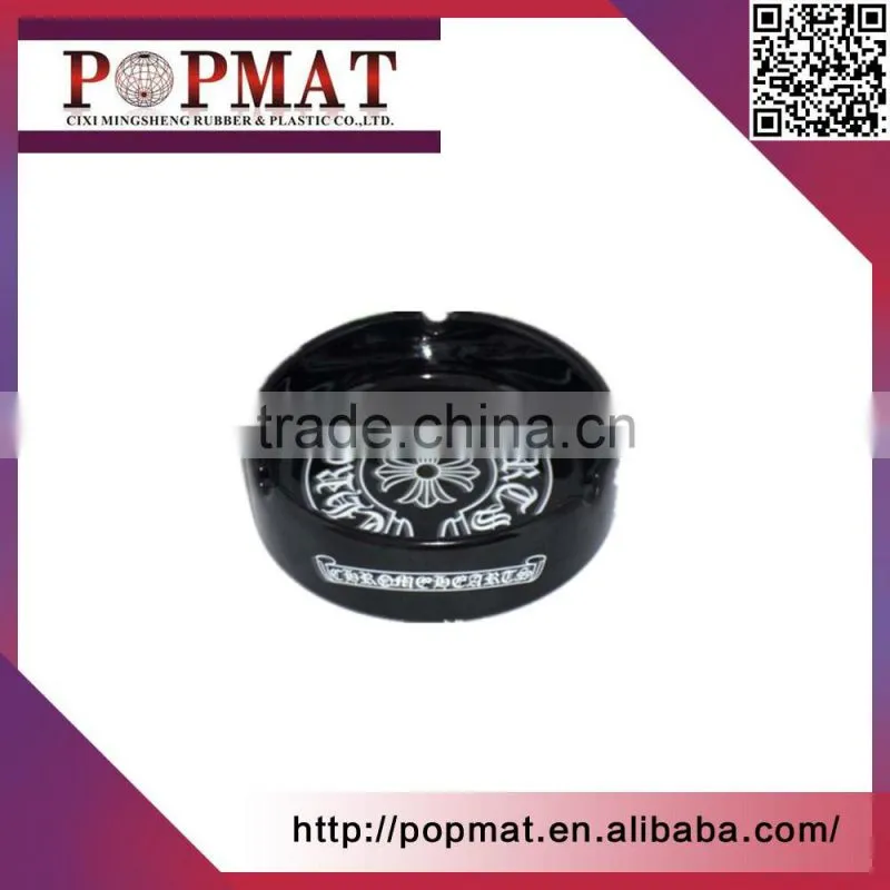Round shape white/black color ceramic astray
