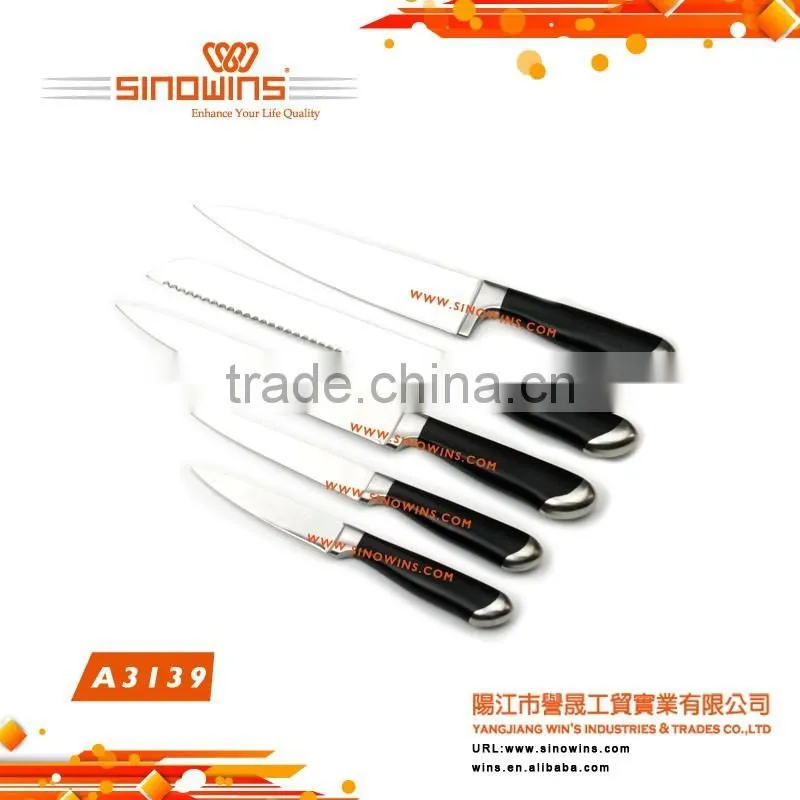 A3139 Super Quality Stainless Steel Kitchen Knife Set with Plastic Handle