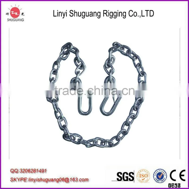 galvanized link chain, for marine use, dock fender link chain, marina, pontoon