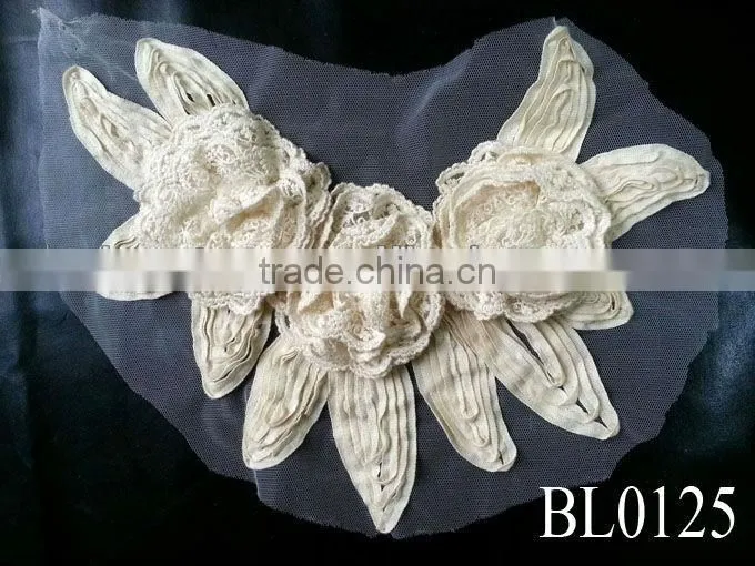 BL0132 black custom wholesale rhinestone beaded applique for garments accessories