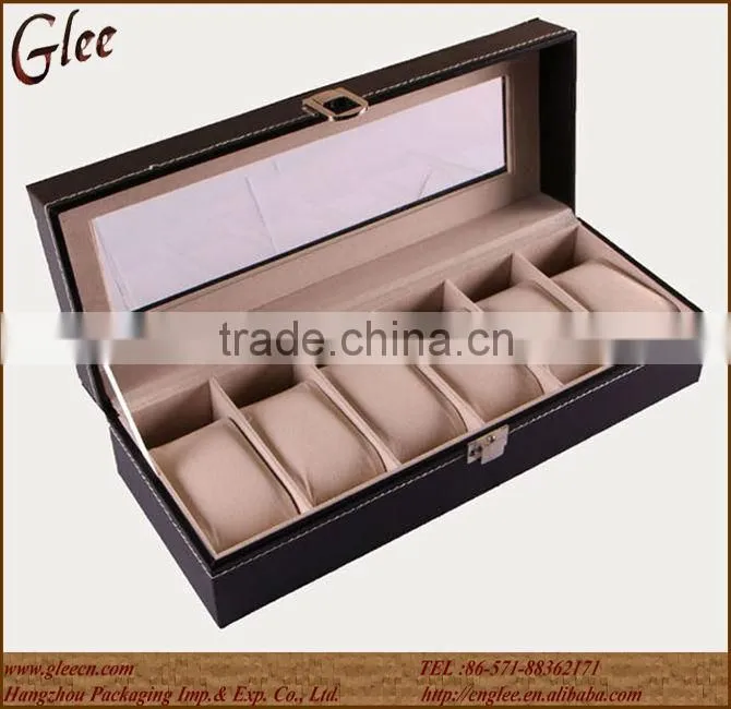 Custom Paper Watch Box Leather Wristwatch Box Wooden Watch Box