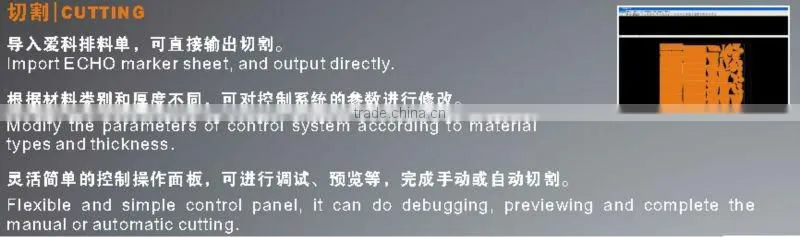 IECHO Textile Cuttifor Appreal and Fabric and Sheets Machine/Machinery ith Garment Industry