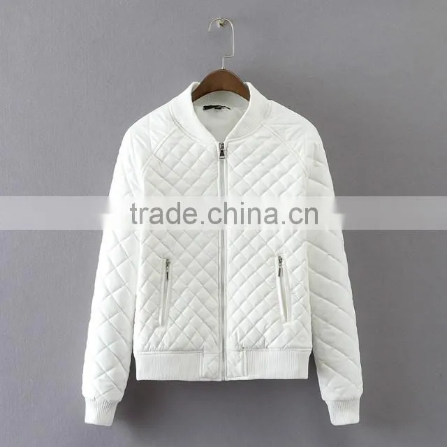 Custom Design Women Nylon Winter Bomber Jacket Custom Logo Quilted Bomber Jacket For Women