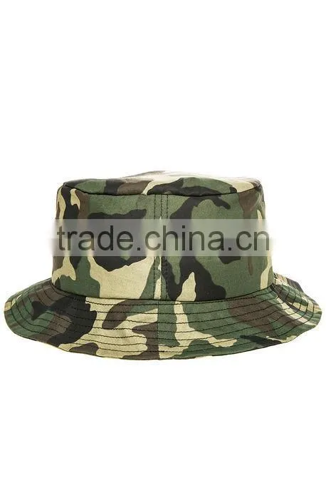 Woven label Camo Cotton Custom Printed Sublimation Bucket Hat