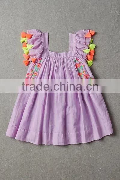 New design jasper corduroy cotton frock kids clothes western style girls party dress