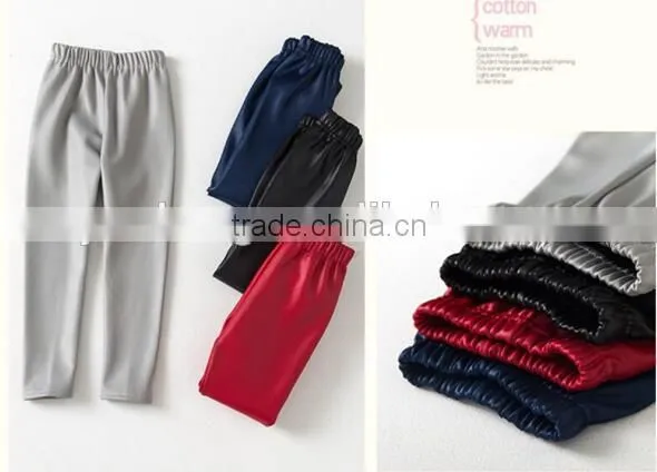 Wholesale Cheap Plain Mix Color Girls Winter Faux Leather Leggings
