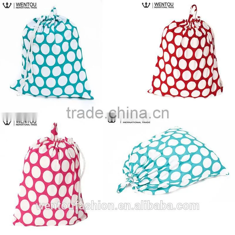 Newest Monogram Chevron Polka Dot Cotton Laundry Bag