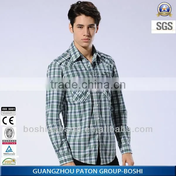 Custom Logo polyester cotton flannel shirt