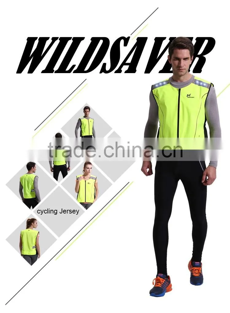 2016 LED reflective green camping & hiking shirts