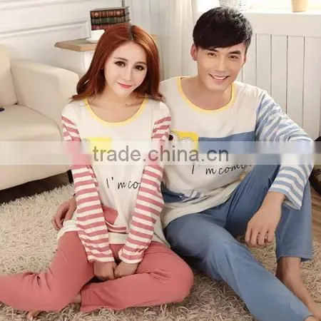2015 wholesale fashion couple pajamas