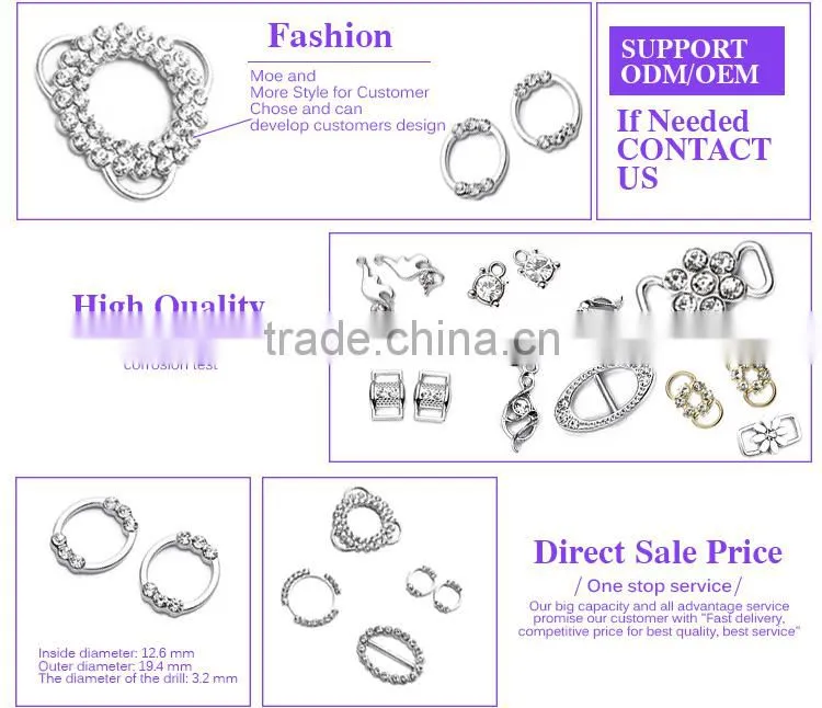 Top selling factory price metal buckle/Bra ring/slider/hook