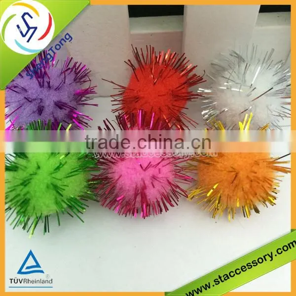 high quality fur pom pom/faux fur pom pom/pom pom