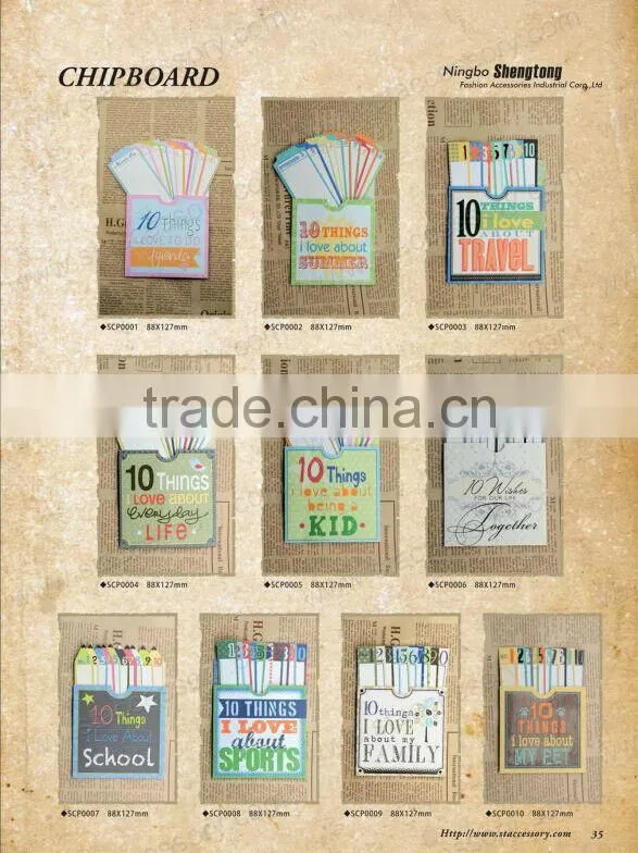 wholesale cheap paper chipboard sticker
