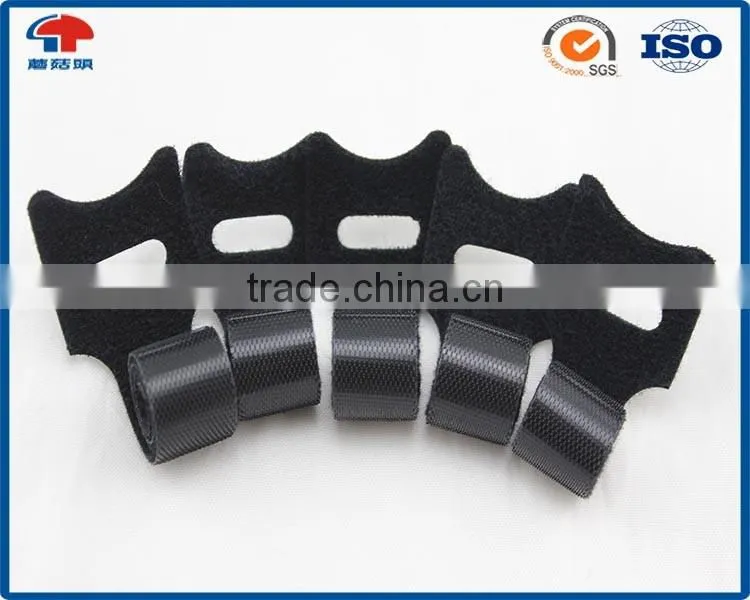 Adjustable white and black back to back cable tie injection hook and loop