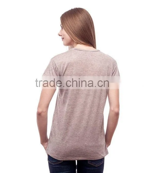 Wholesale Fashion Womens Lastest Design T-Shirt,Custom Casual Pure Color Plain T-shirt For Women
