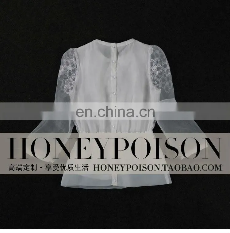 Hot selling women embroidered floral lace crochet top sexy dress