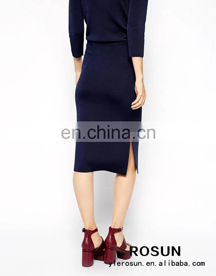 Knit Pencil Skirt Classic Suit For Woman