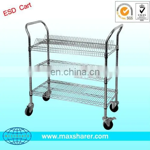 metal wire basket carts with 4 wheels