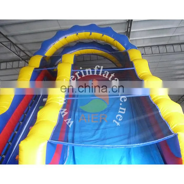 outdoor playground inflatable pool slide / blue telescopic slide for adult / fiberglass water slide