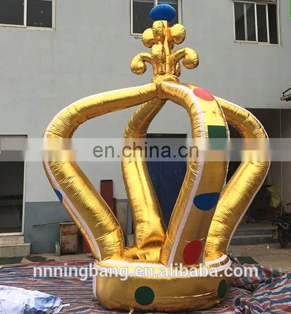 customized big inflatable gold crownfor parties